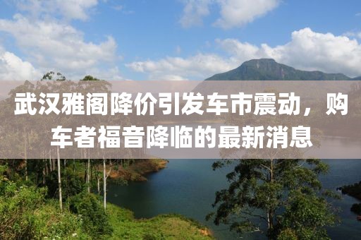 武漢雅閣降價引發(fā)車市震動，購車者福音降臨的最新消息