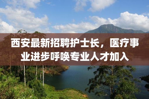 西安最新招聘護士長，醫(yī)療事業(yè)進步呼喚專業(yè)人才加入