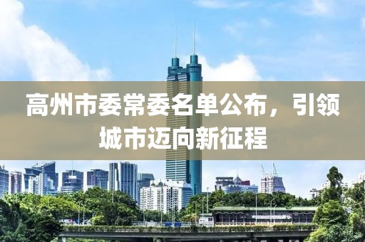 高州市委常委名單公布，引領城市邁向新征程